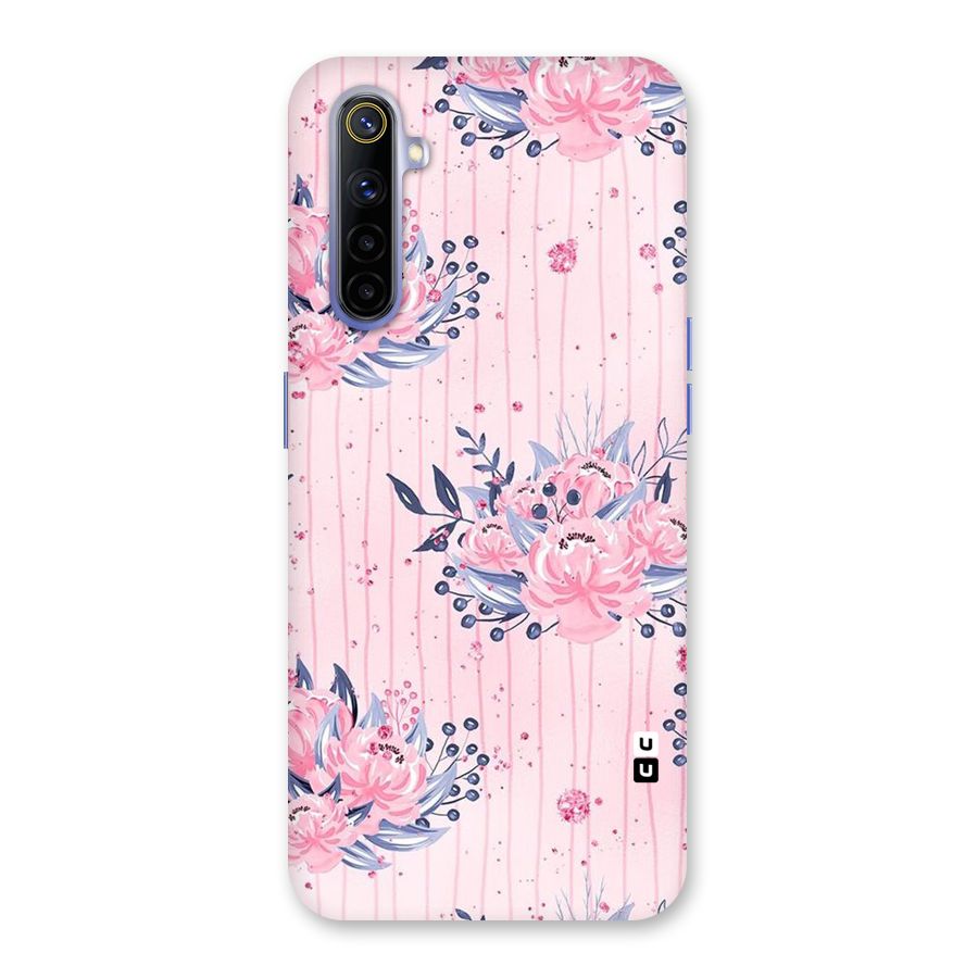 Pink Floral and Stripes Back Case for Realme 6