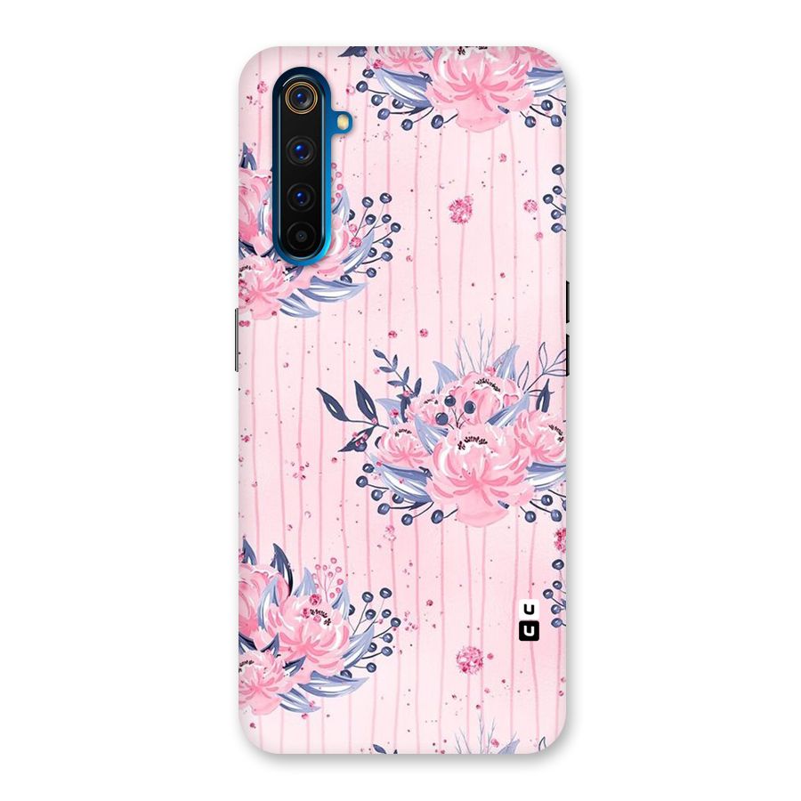 Pink Floral and Stripes Back Case for Realme 6 Pro