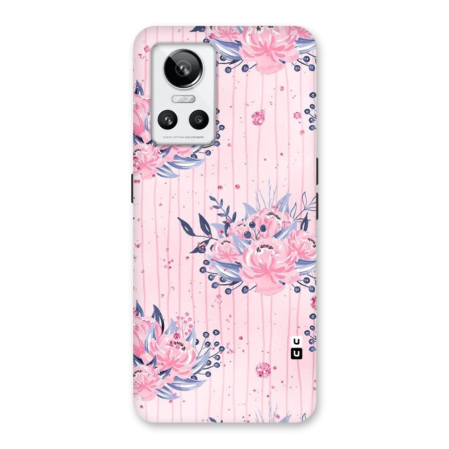 Pink Floral and Stripes Back Case for Realme GT Neo 3