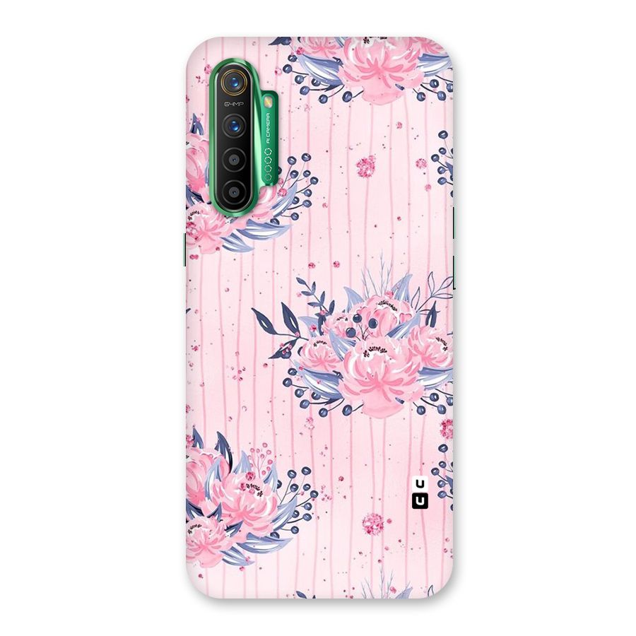 Pink Floral and Stripes Back Case for Realme X2