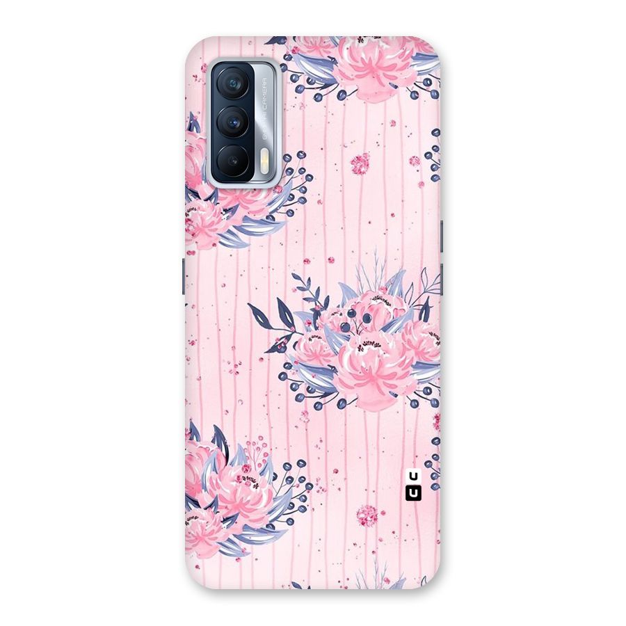 Pink Floral and Stripes Back Case for Realme X7