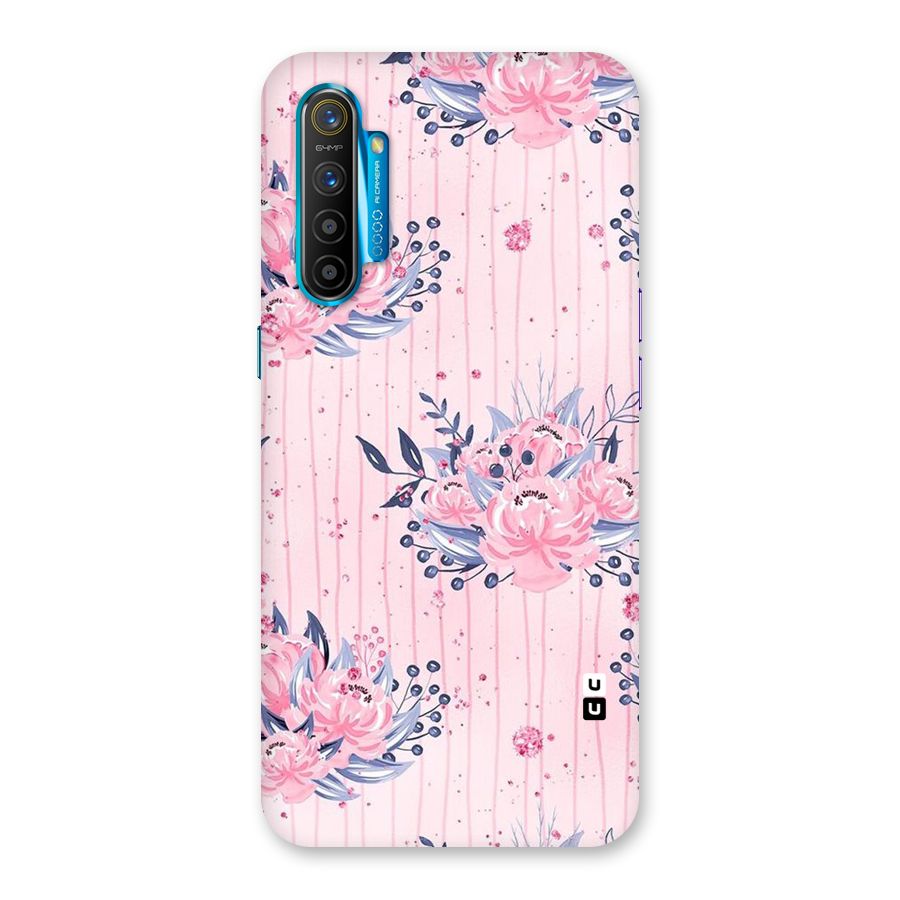 Pink Floral and Stripes Back Case for Realme XT