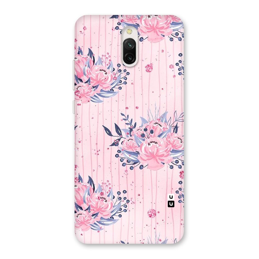 Pink Floral and Stripes Back Case for Redmi 8A Dual