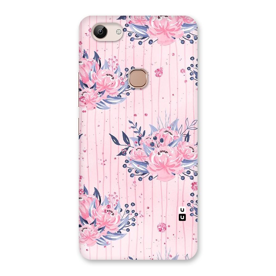 Pink Floral and Stripes Back Case for Vivo Y83