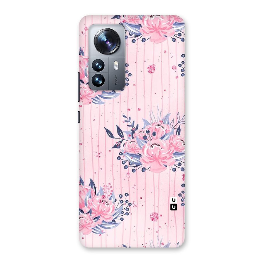 Pink Floral and Stripes Back Case for Xiaomi 12 Pro