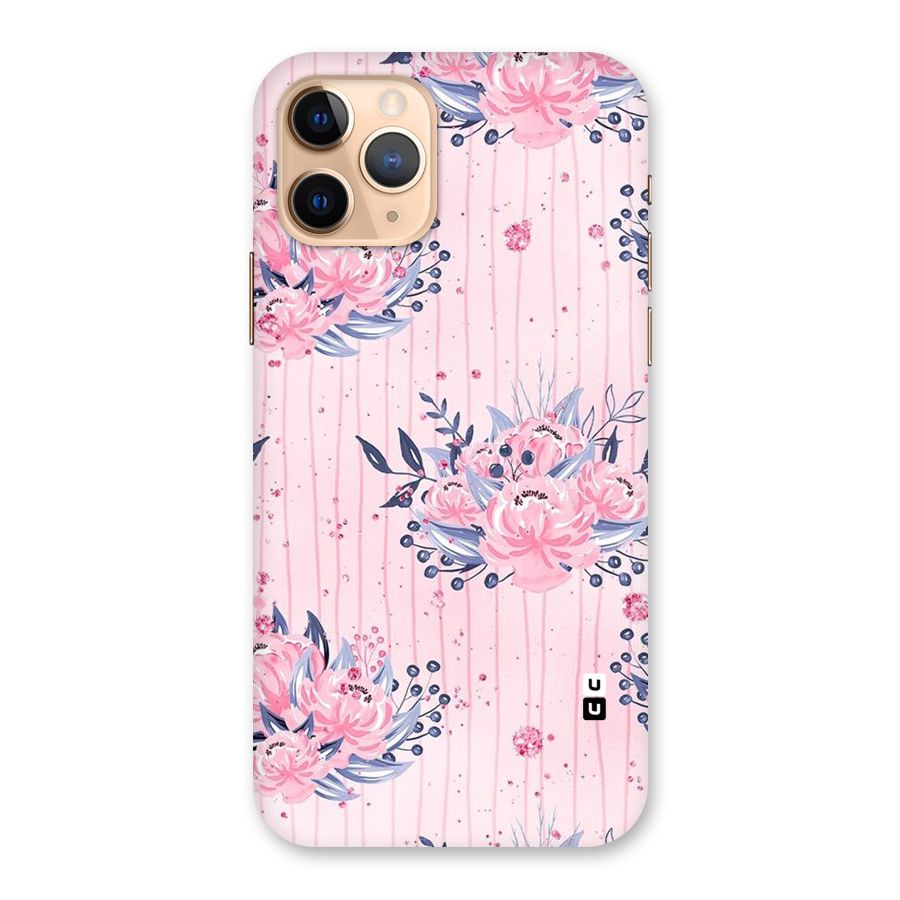 Pink Floral and Stripes Back Case for iPhone 11 Pro
