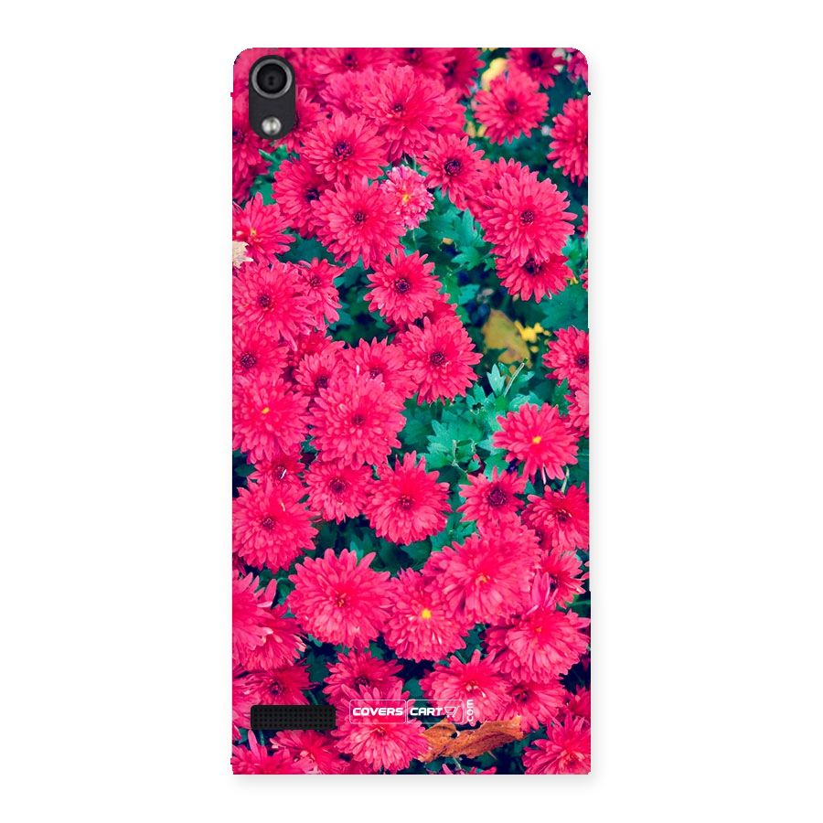 Pink Flowers Back Case for Ascend P6