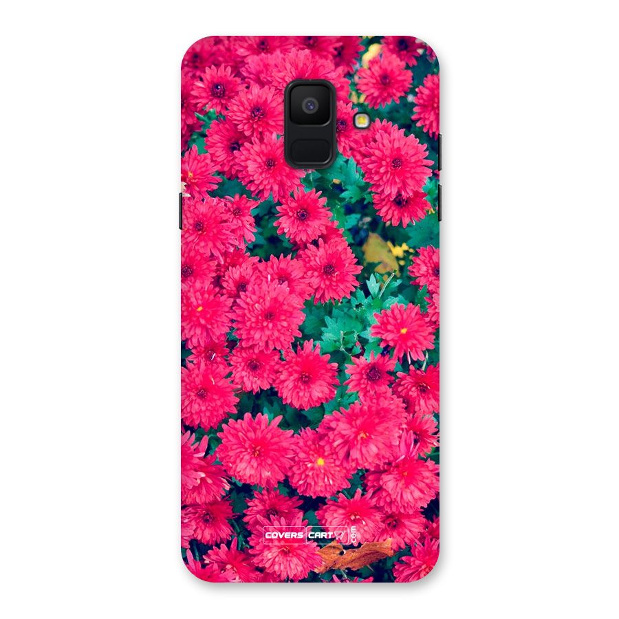 Pink Flowers Back Case for Galaxy A6 (2018)