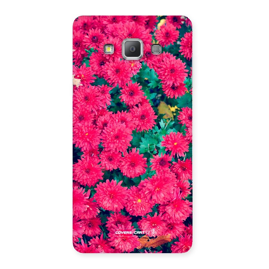 Pink Flowers Back Case for Galaxy A7