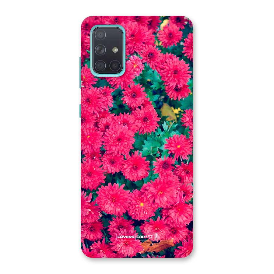 Pink Flowers Back Case for Galaxy A71