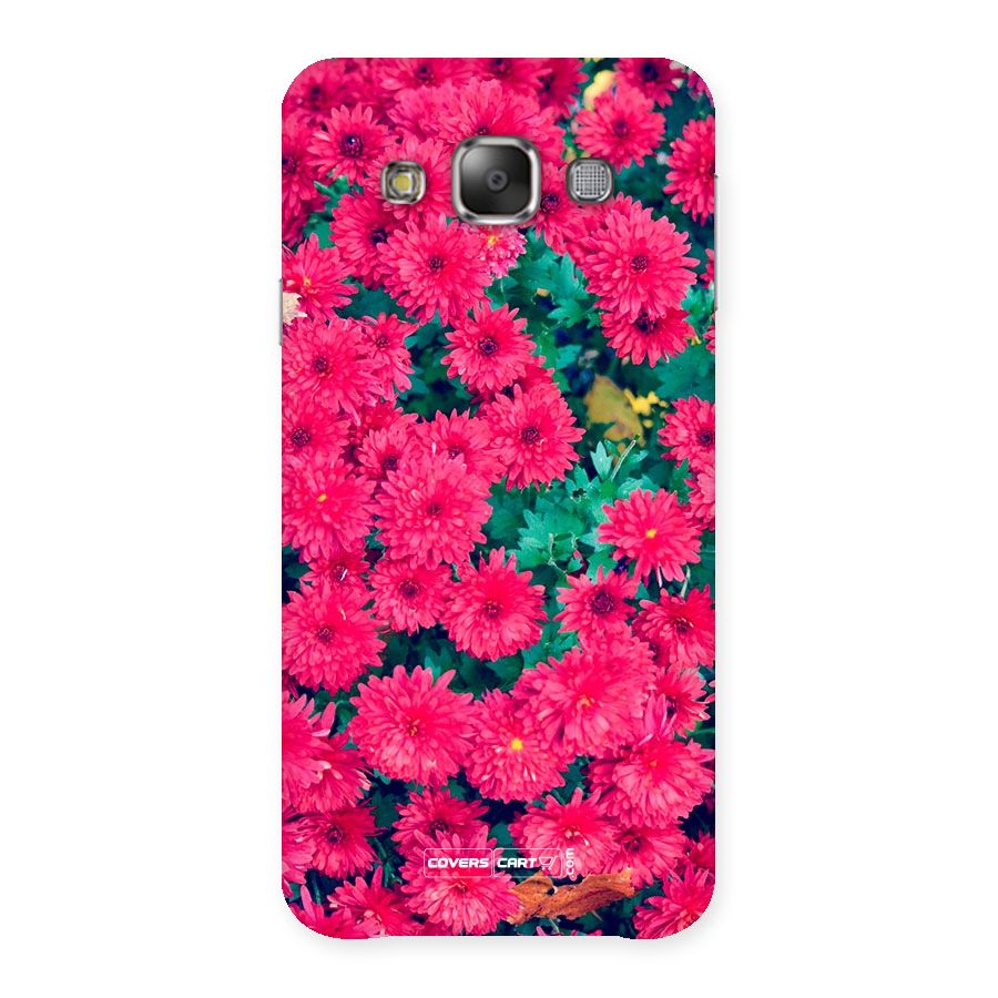 Pink Flowers Back Case for Galaxy E7