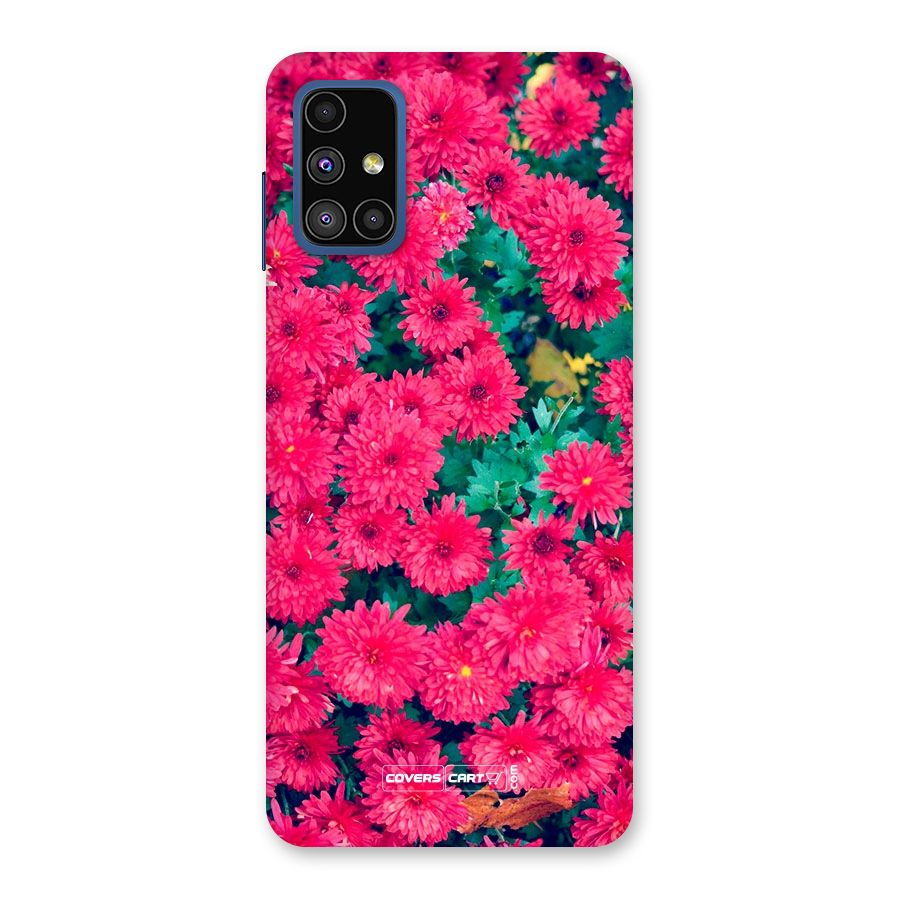 Pink Flowers Back Case for Galaxy M51