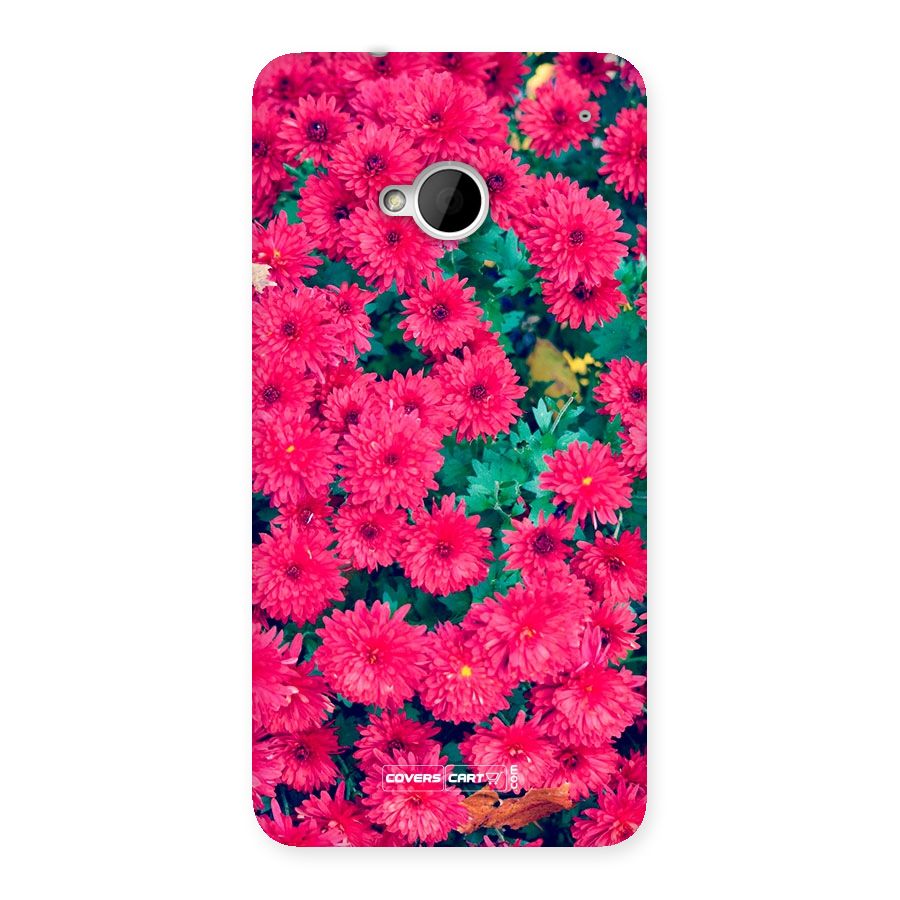 Pink Flowers Back Case for HTC One M7