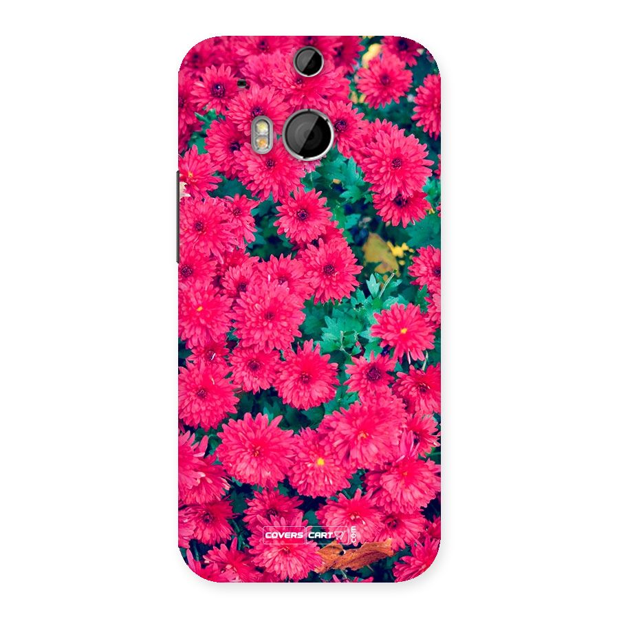 Pink Flowers Back Case for HTC One M8
