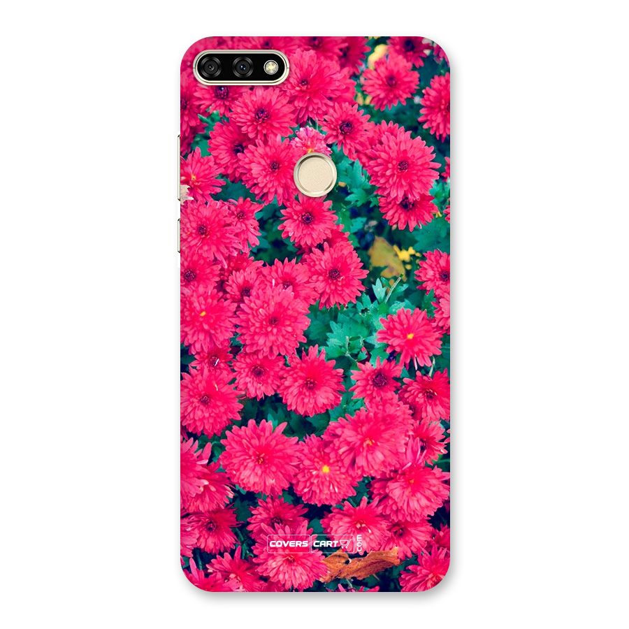 Pink Flowers Back Case for Honor 7A