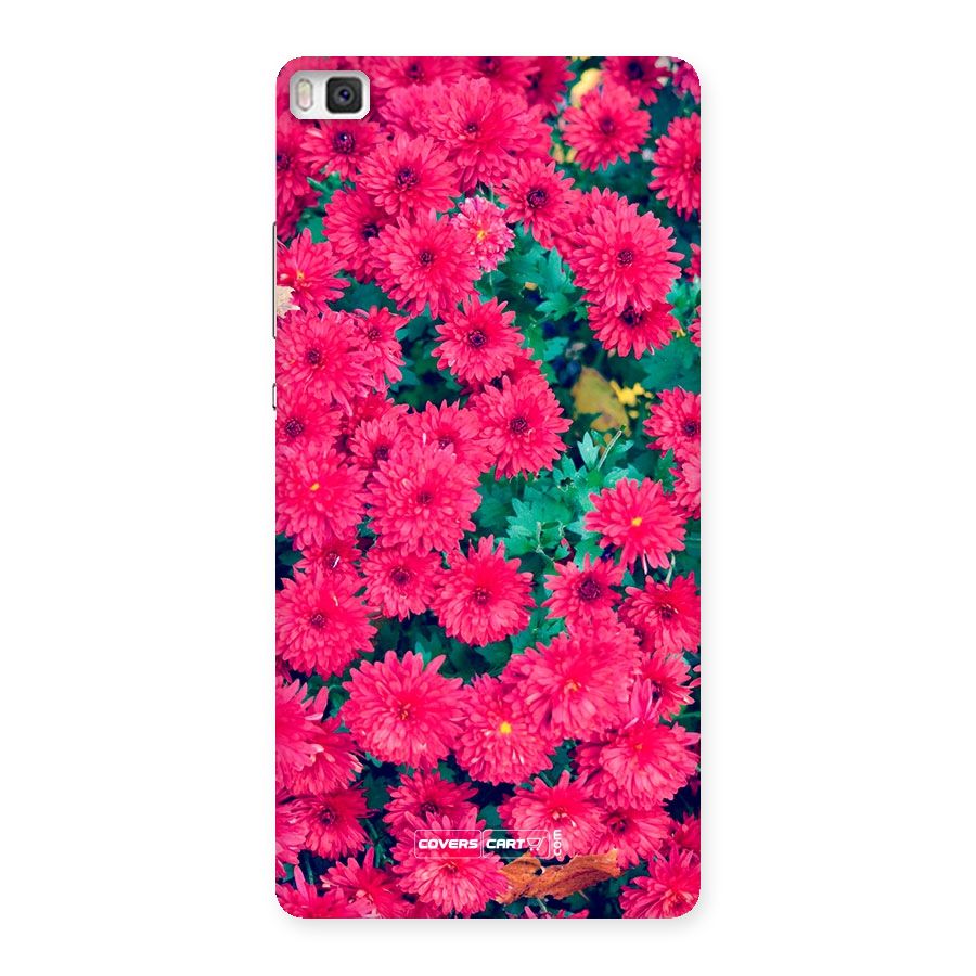 Pink Flowers Back Case for Huawei P8