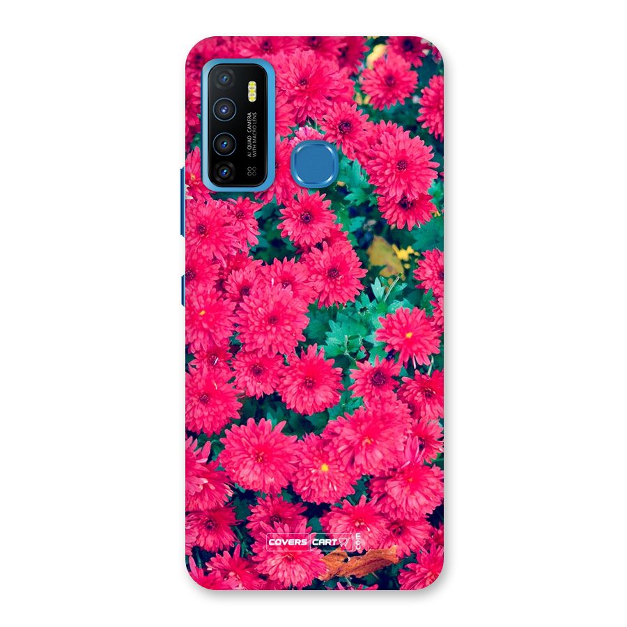 Pink Flowers Back Case for Infinix Hot 9