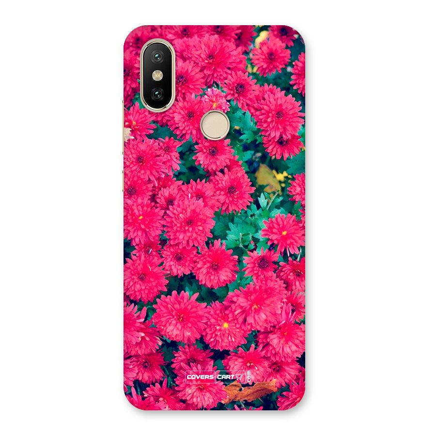 Pink Flowers Back Case for Mi A2