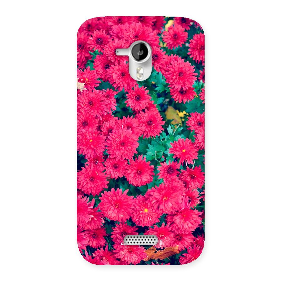 Pink Flowers Back Case for Micromax Canvas HD A116