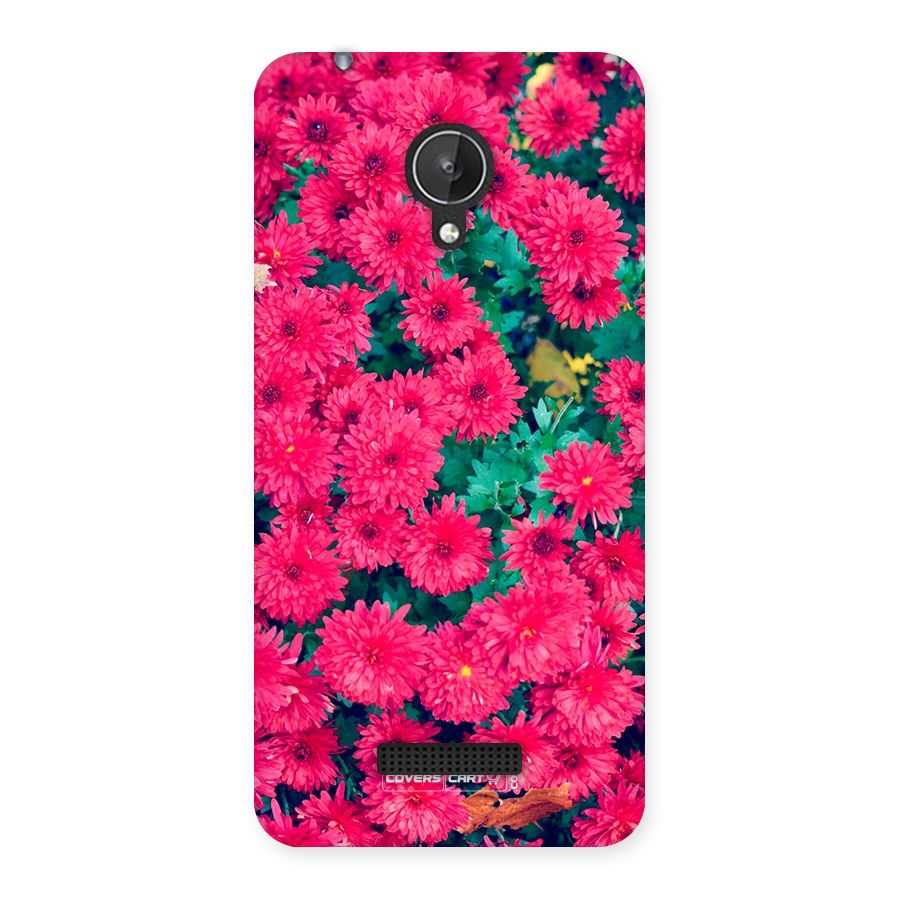 Pink Flowers Back Case for Micromax Canvas Spark Q380