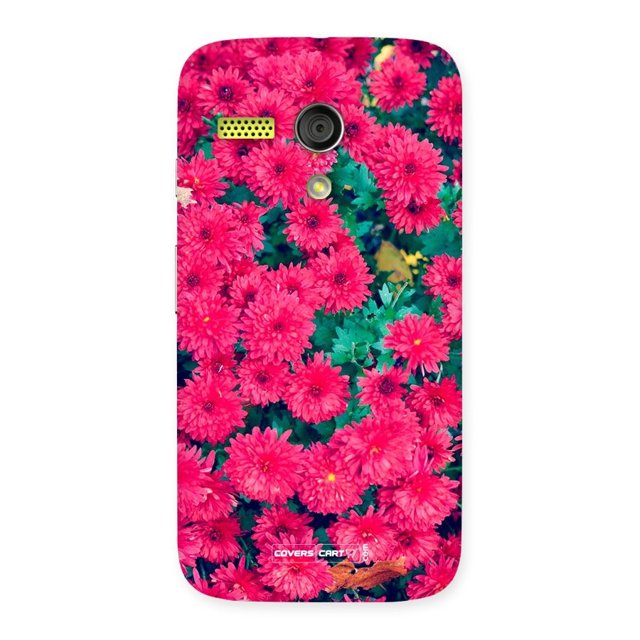 Pink Flowers Back Case for Moto G