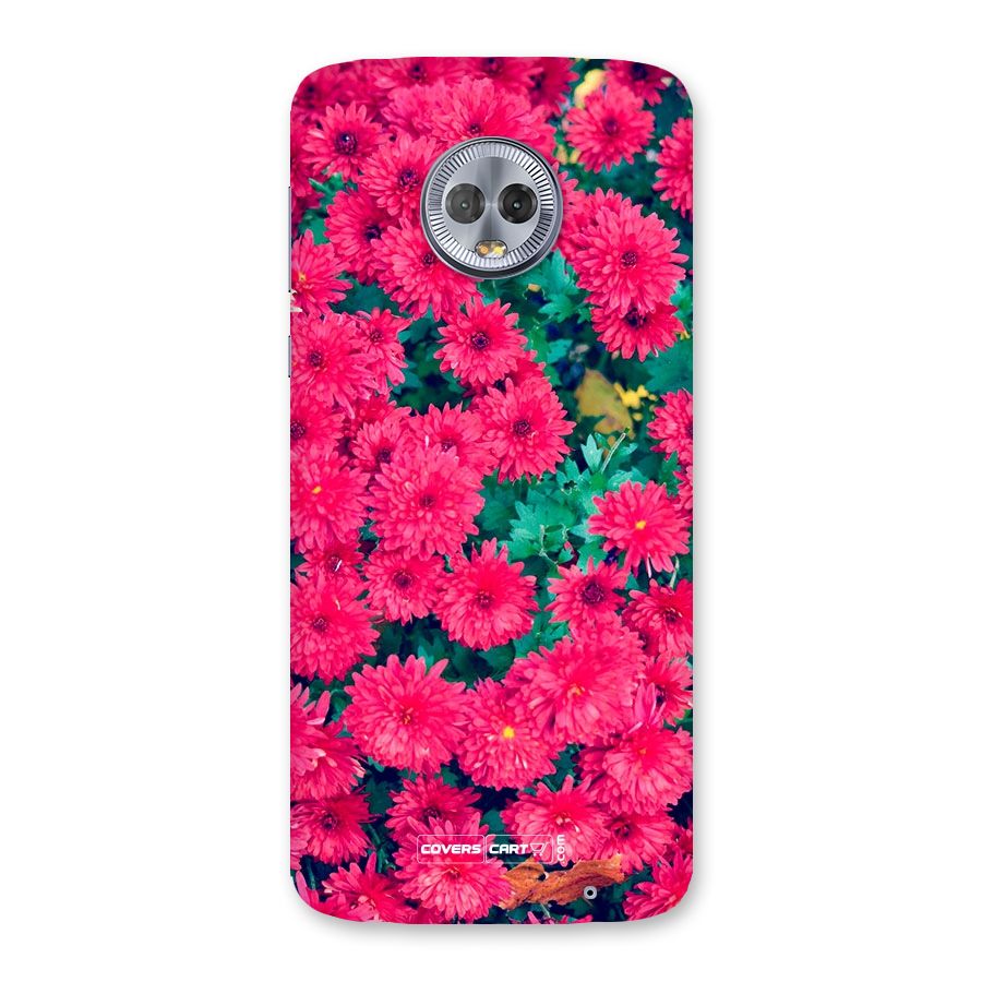 Pink Flowers Back Case for Moto G6 Plus