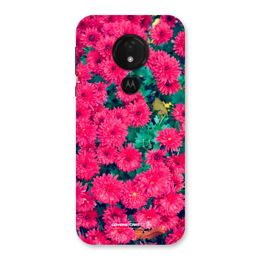 Pink Flowers Back Case for Moto G7 Power