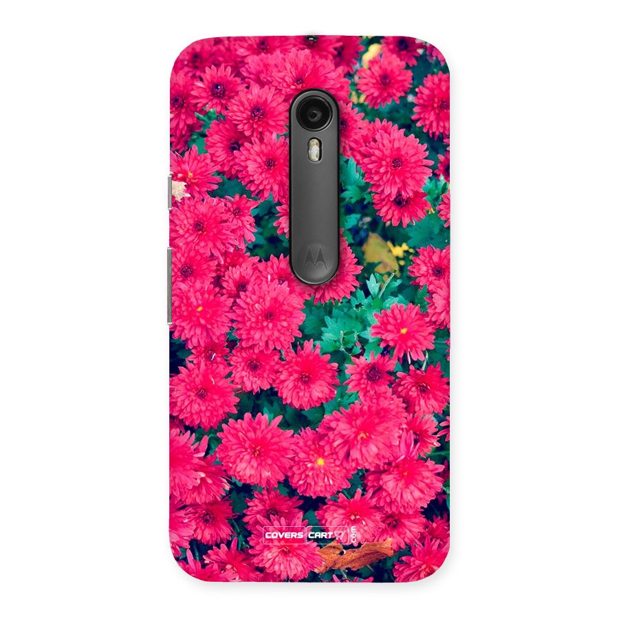 Pink Flowers Back Case for Moto G Turbo