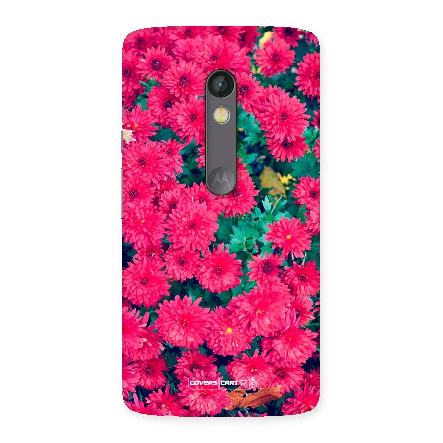 Pink Flowers Back Case for Moto X Play