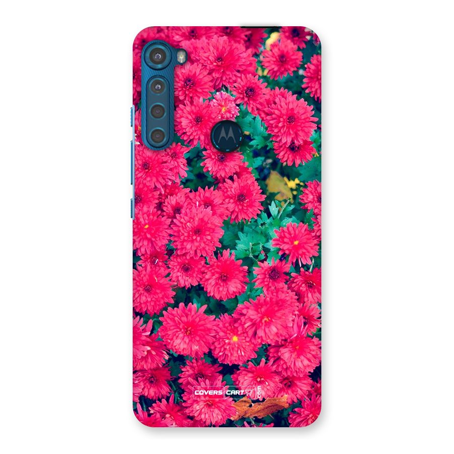 Pink Flowers Back Case for Motorola One Fusion Plus