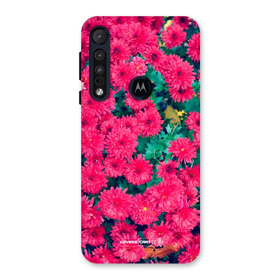 Pink Flowers Back Case for Motorola One Macro
