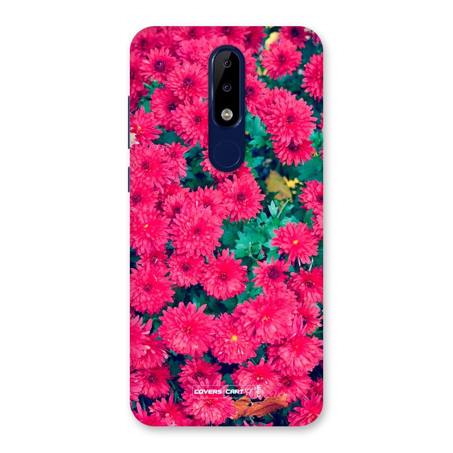 Pink Flowers Back Case for Nokia 5.1 Plus