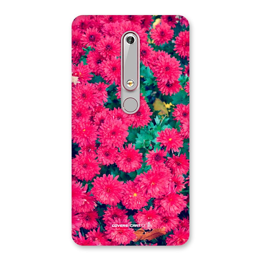 Pink Flowers Back Case for Nokia 6.1
