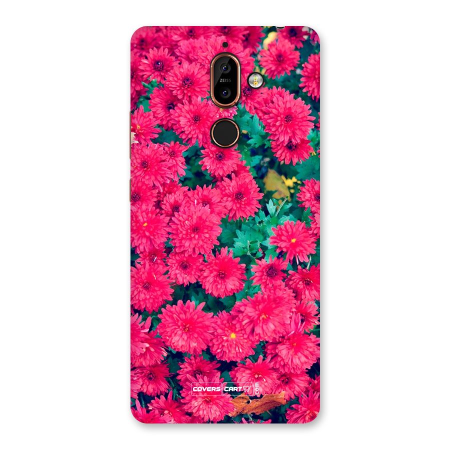 Pink Flowers Back Case for Nokia 7 Plus