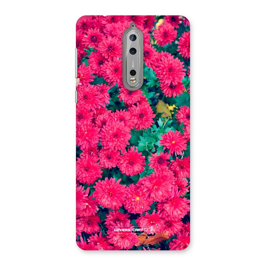 Pink Flowers Back Case for Nokia 8