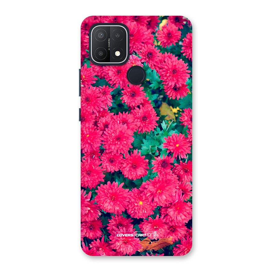 Pink Flowers Back Case for Oppo A15s