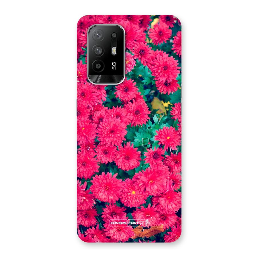 Pink Flowers Back Case for Oppo F19 Pro Plus 5G