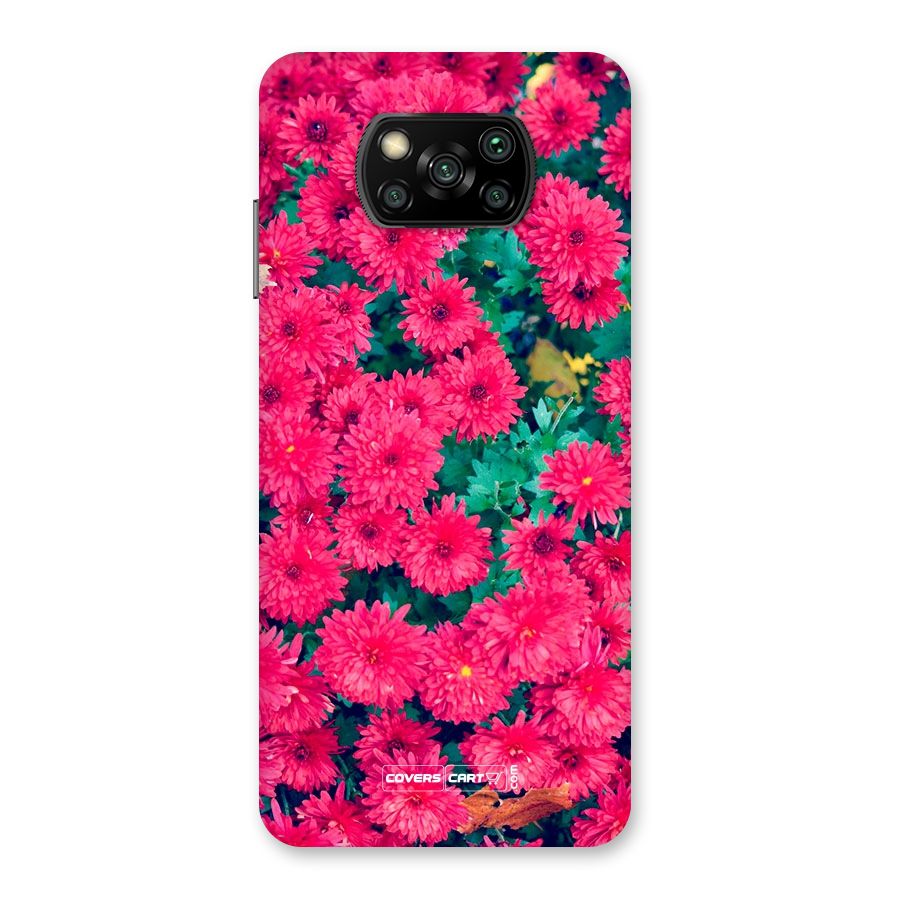 Pink Flowers Back Case for Poco X3