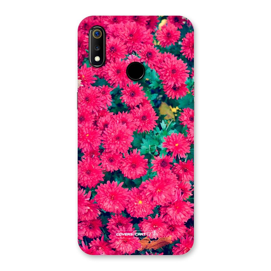Pink Flowers Back Case for Realme 3