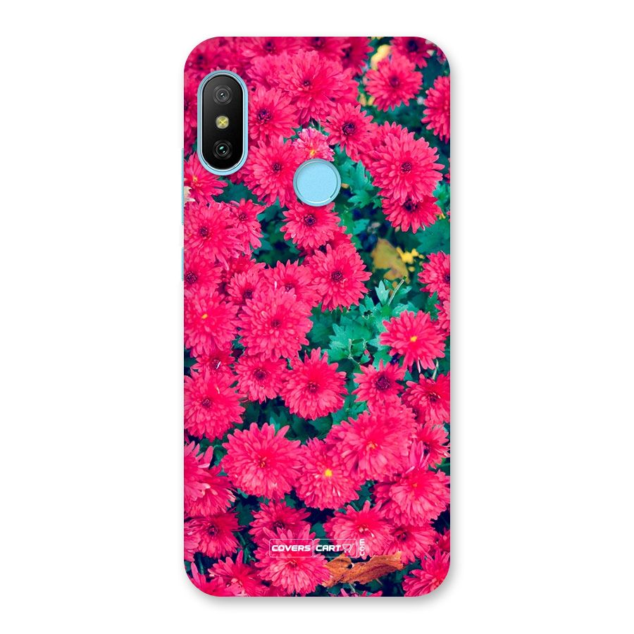 Pink Flowers Back Case for Redmi 6 Pro
