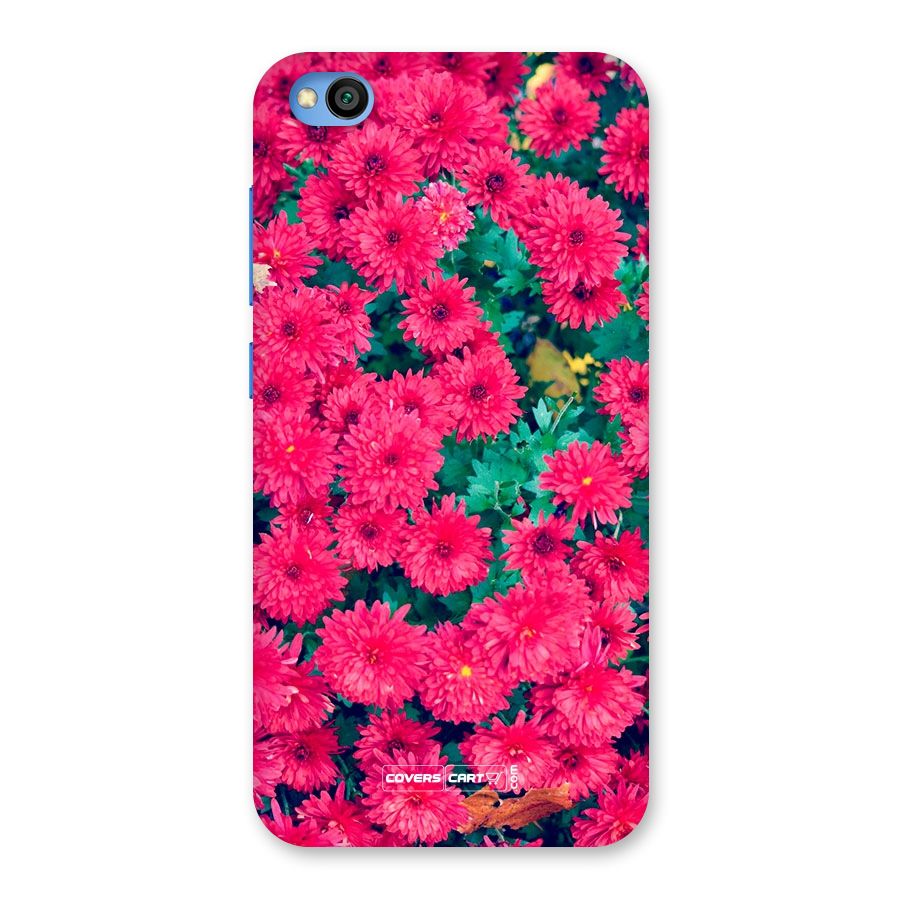 Pink Flowers Back Case for Redmi Go