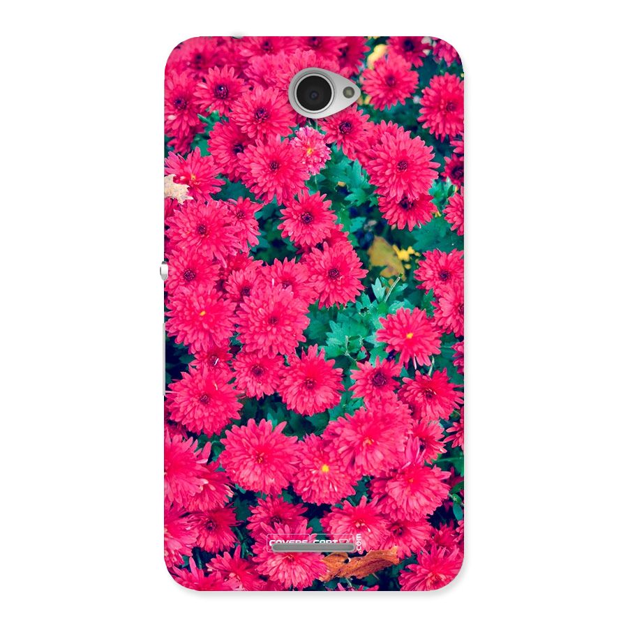 Pink Flowers Back Case for Sony Xperia E4
