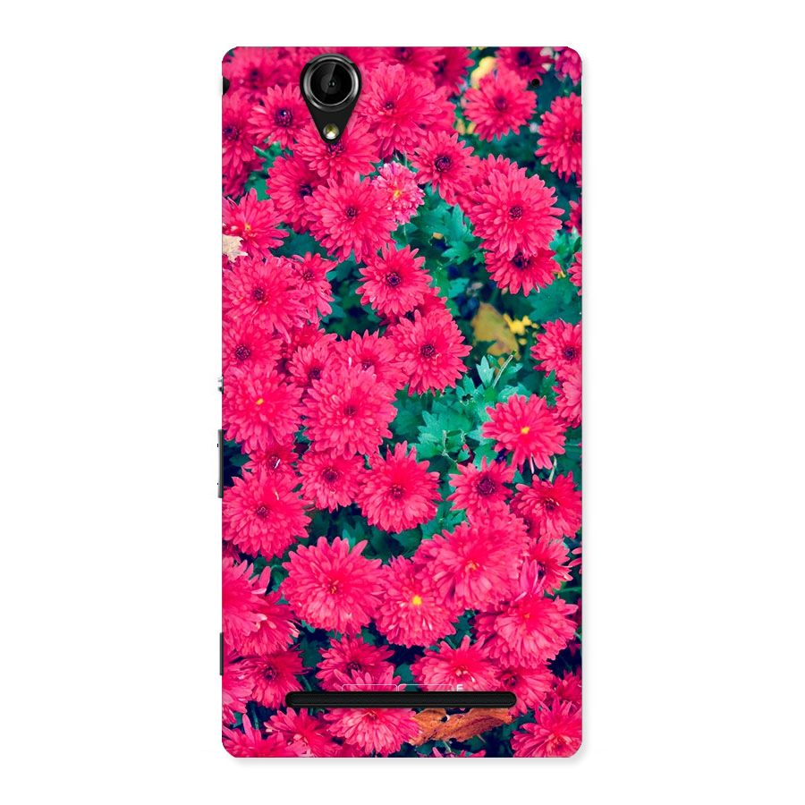 Pink Flowers Back Case for Sony Xperia T2