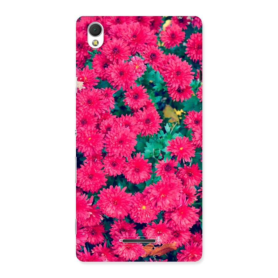 Pink Flowers Back Case for Sony Xperia T3