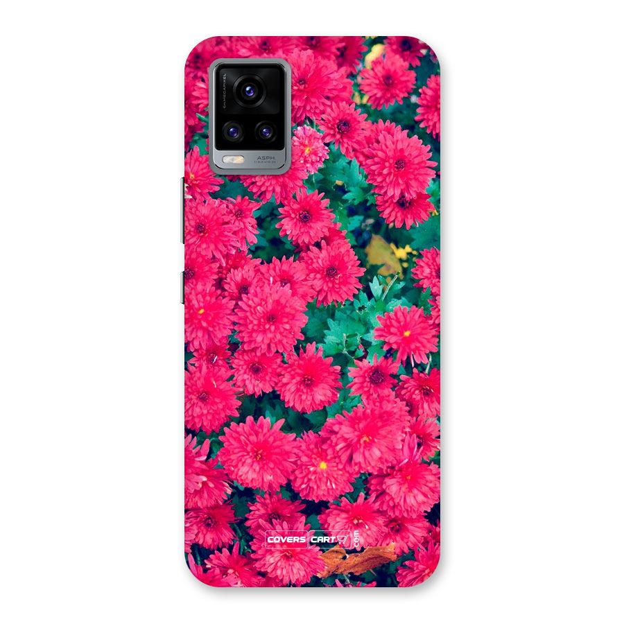 Pink Flowers Back Case for Vivo V20