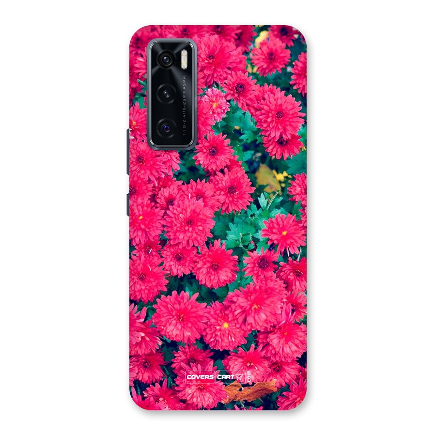 Pink Flowers Back Case for Vivo V20 SE