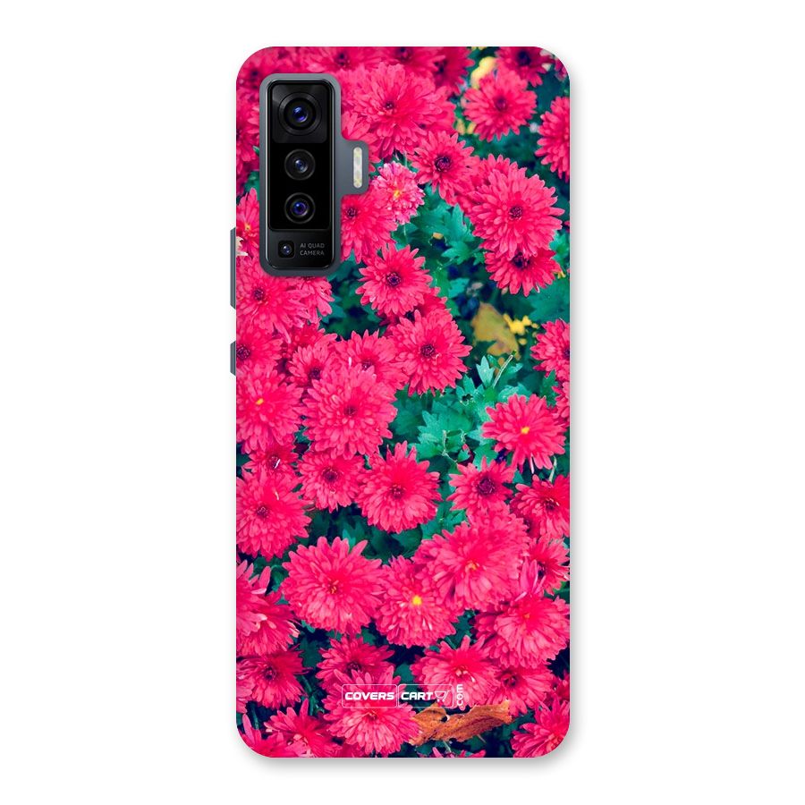 Pink Flowers Back Case for Vivo X50