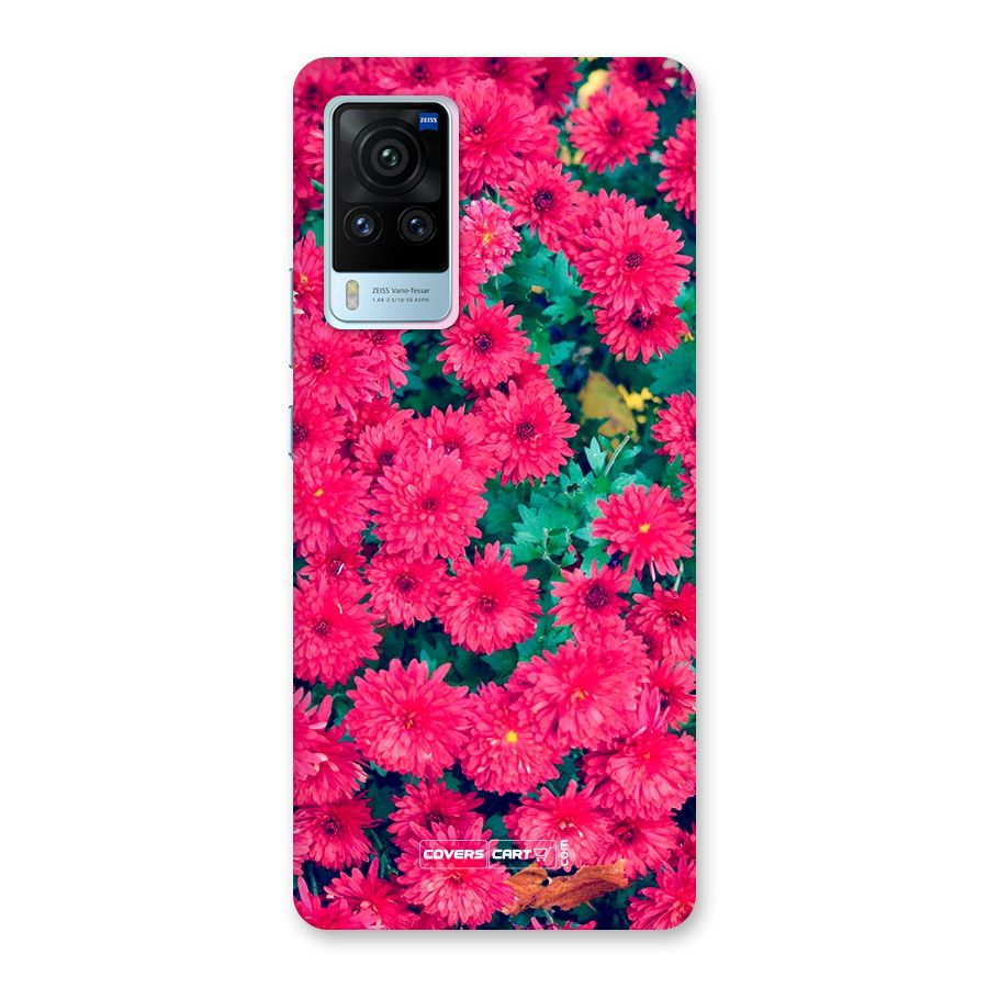 Pink Flowers Back Case for Vivo X60 Pro