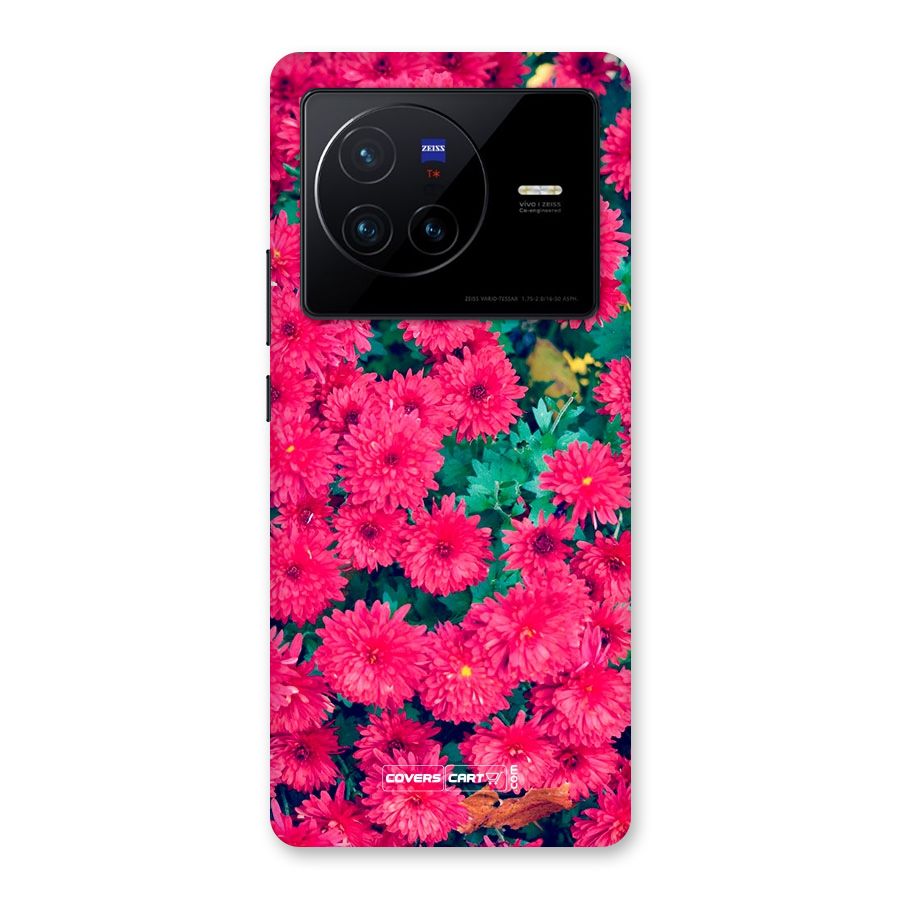 Pink Flowers Back Case for Vivo X80