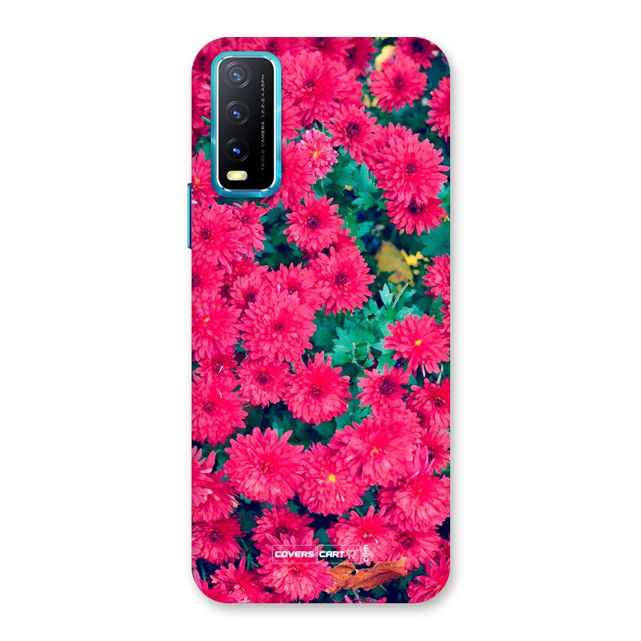 Pink Flowers Back Case for Vivo Y20A